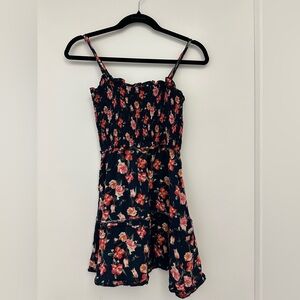 Band of Gypsies Navy and Pink Floral Dress